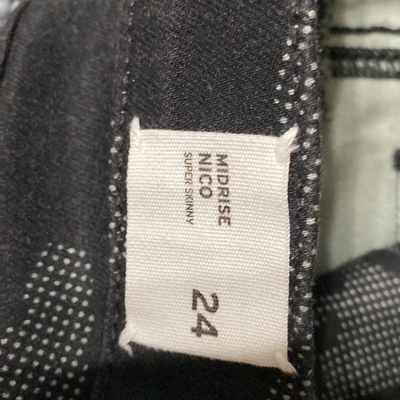 NWT Hudson Jeans Size 24 Skinny Leg Cut Mid Rise Waist Black Camo Print Denim - Picture 4 of 7